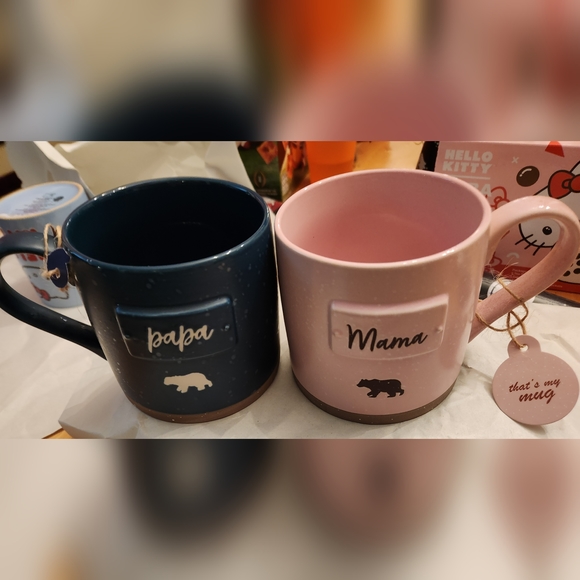 Papa & Mama Coffee Cups, Mr & Mrs spoons & keychains .♡ Great Couples Gift♡ - Picture 4 of 16
